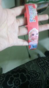 Frozen princess fancy hair band 20mm - red