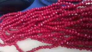 Onyx beads 4mm red
