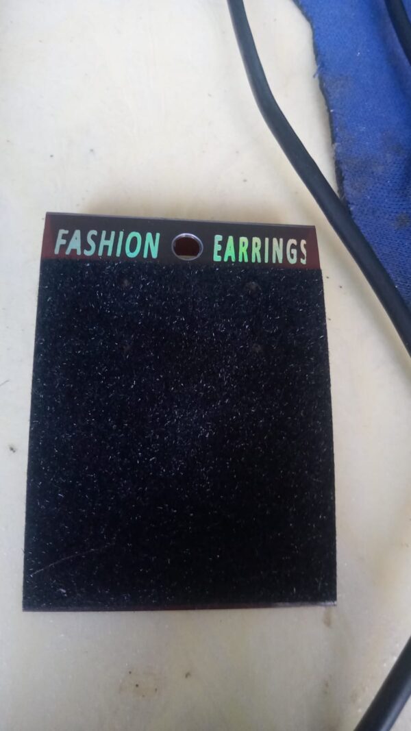 Velvet earrings card