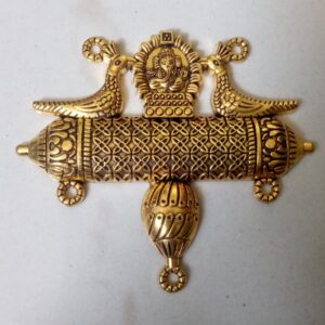 Antique gold pendant ganesha and peacocks