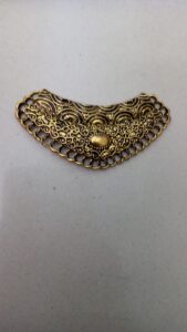 Antique gold v shape pendant