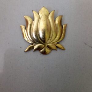 Antique gold lotus pendant