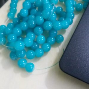 Sea Blue glass beads 8mm