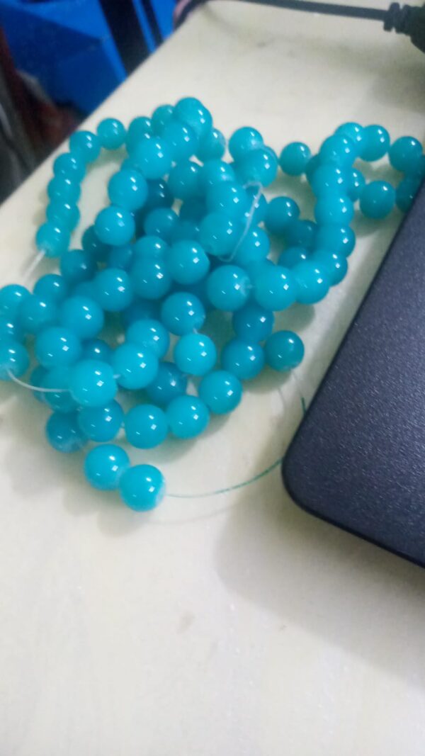 Sea Blue glass beads 8mm