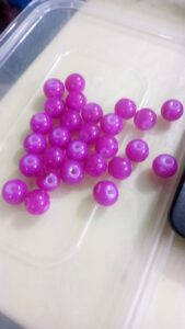 Glass beads 10mm –magenta  25 beads