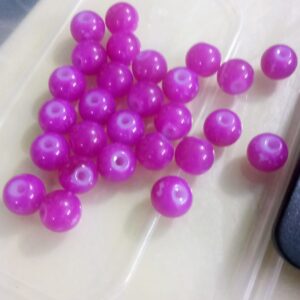 Glass beads 10mm –magenta 25 beads