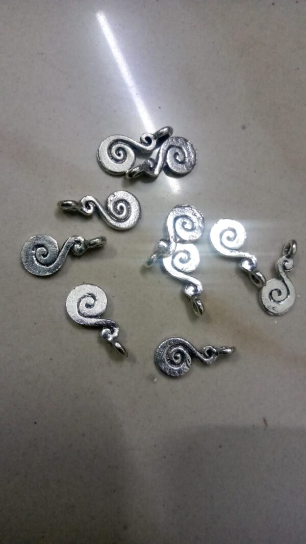 Antique silver S shape charms 10pcs