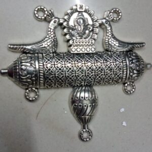 Antique silver Ganesh with peacocks pendant