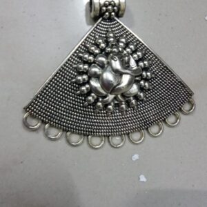 Antique silver triangle ganesha pendant