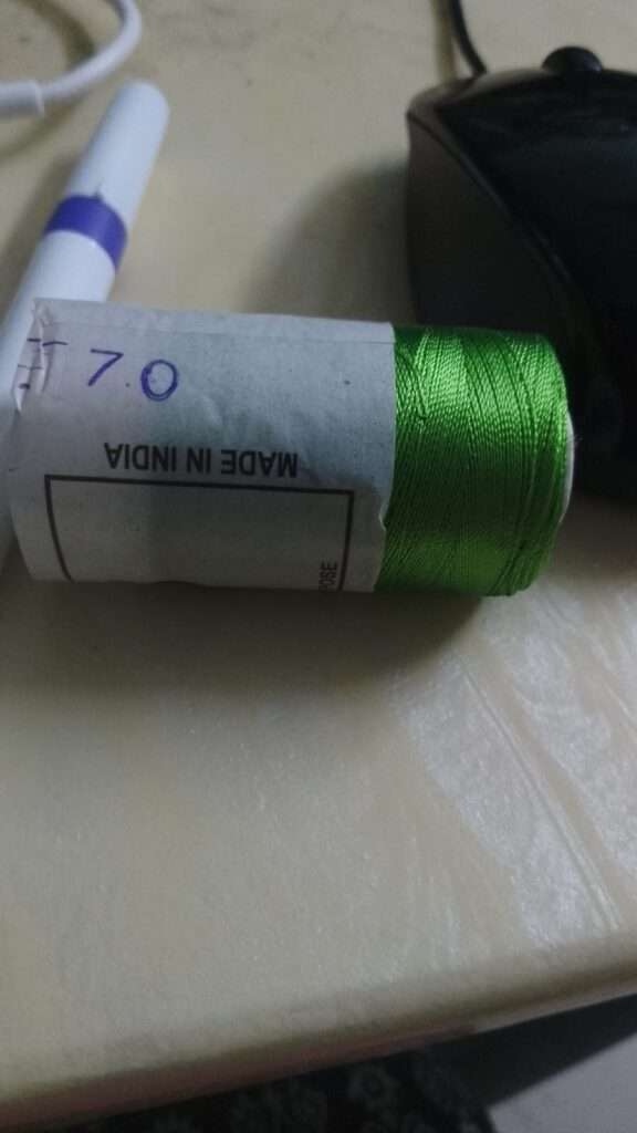 Parrot Green Silk Thread spool shade 70 KBC Brand
