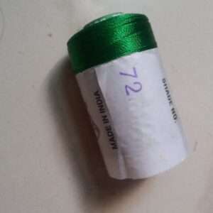 Green colour silk thread spools code 72 double bell