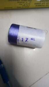 Double bell Violet or purple silk thread spool code 17NL