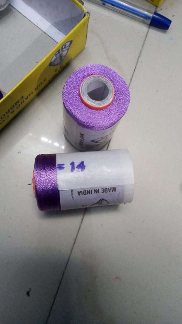 Violet silk thread 14 double bell brand