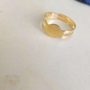 Adjustable finger ring gold