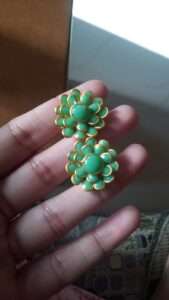 Double layer pachi studs - Parrot Green