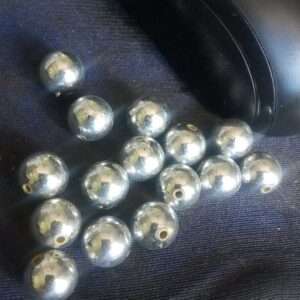 Plastic silver beads 12mm