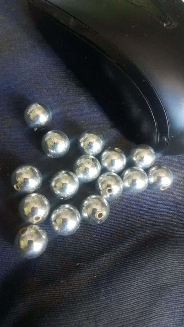 Plastic silver beads 12mm