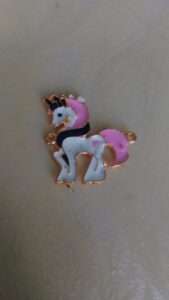 Enamel charms pink unicorn