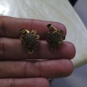 Antique peacock studs small light weight