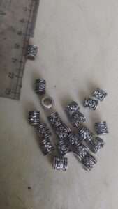 Antique silver beads