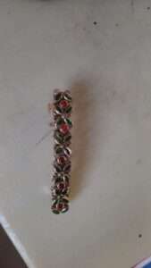 Center hair clip with kundan stones