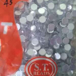 White or colourless round kundans 6mm