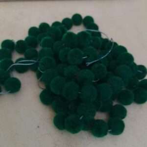 Velvet beads 8mm - 50 beads - dark green colour
