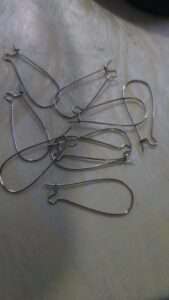 Silver Fish hooks big for making earrings 5 pairs