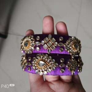 Purple silk thread bangles