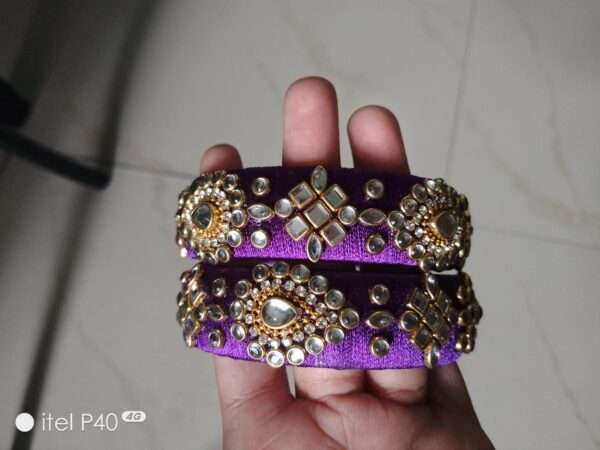 Purple silk thread bangles
