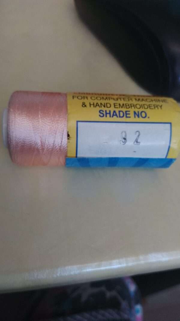 Peach colour silk thread 92 Sun Stroke brand