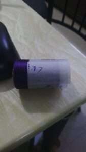 Double bell Violet or purple silk thread spool code 17