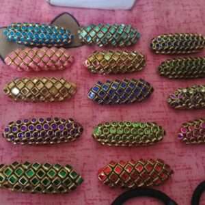 Silk thread kundan saree pins