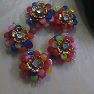 Double layer Chikoo bases for rakhis or jewellery - multicolour