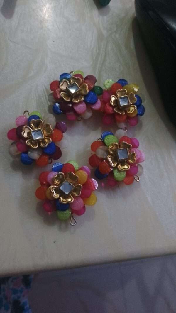 Double layer Chikoo bases for rakhis or jewellery - multicolour