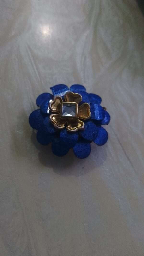 Double layer Chikoo bases for rakhis or jewellery - dark blue