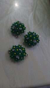 Dark green flower bases