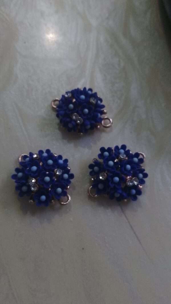 Dark blue flower bases