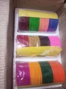 Plain velvet bangles 12 colours - 120 bangles