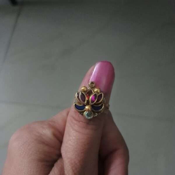 Lotus design handmade finger ring