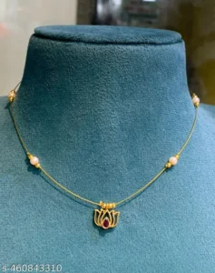 Invisible chain with Lotus pendant