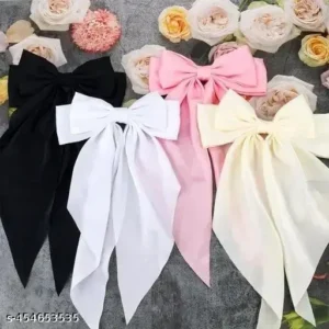 Silk Satin hair bows pack of 4