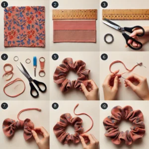 How to make handmade rubber bands and scrunchies at home – Step-by-step guide with pictures