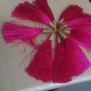 Pink silk thread tassels 1 dozen