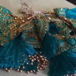 Sea green Latkans or tassels for blouse hangings or lehengas - 1 dozen