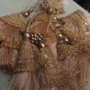 Gold Latkans or tassels for blouse hangings or lehengas - 1 dozen