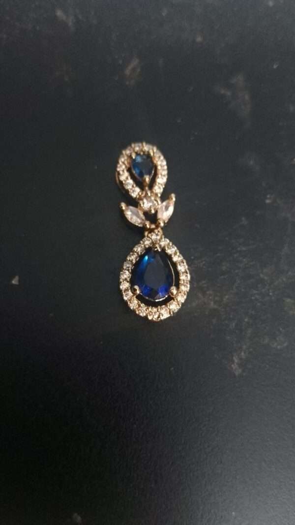 AD Charm for invisible necklace blue stone