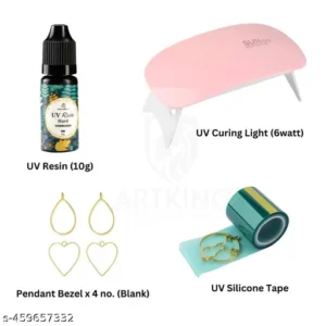 UV Resin Pendant & Earing Jewellery Making Combo Kit for Resin Art