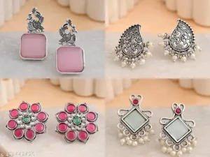 Oxidised Silver Earrings combo