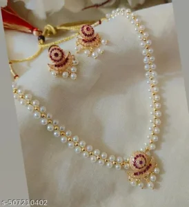 AD Stone pearl choker set